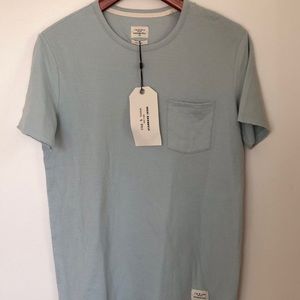 NEW rag & bone double knit tee dusty blue